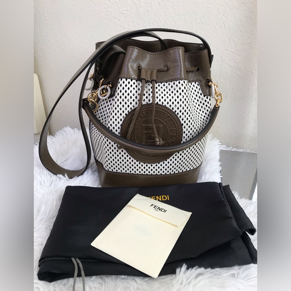 Fendi Mon Tresor Mini Bucket Bag.